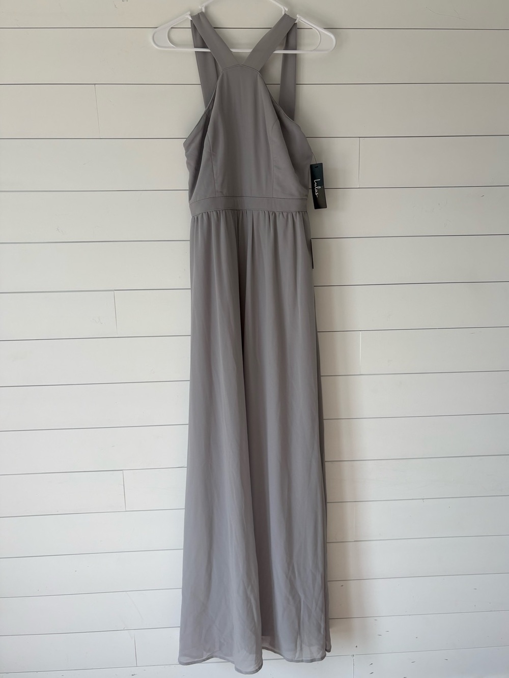Lulus Air of Romance Gray Maxi Dress Size M NWT Bridesmaid Formal Wedding Guest - Picture 6 of 12
